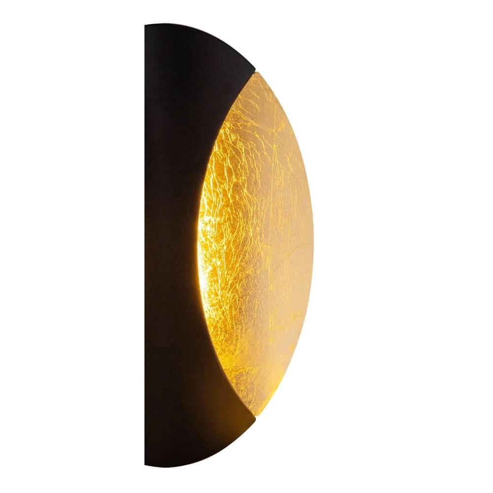 Design wandlamp Alexandra zwart met goud Globo 9007371395453