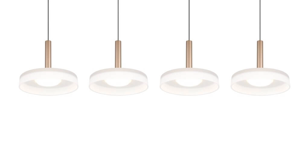 4-lichts led hanglamp Celeste wit glas Trio 4017807627404
