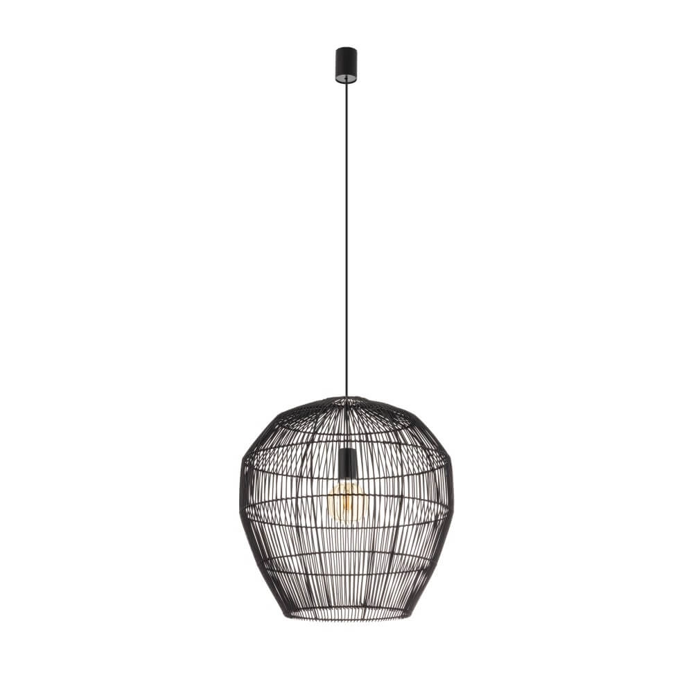Rotan hanglamp Haiti M Ø 50cm zwart