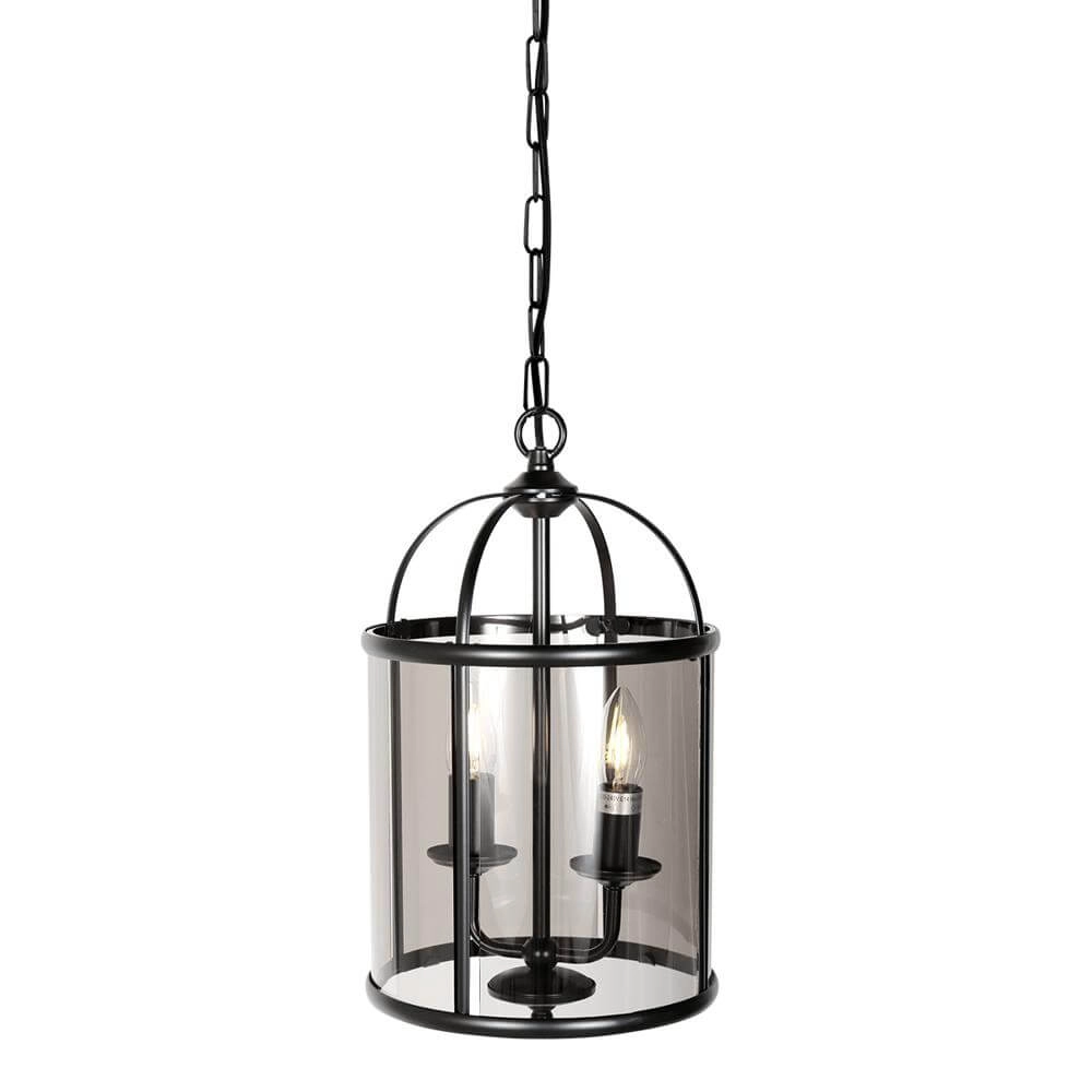 Klassieke hanglamp Pimpernel zwart 2-lichts