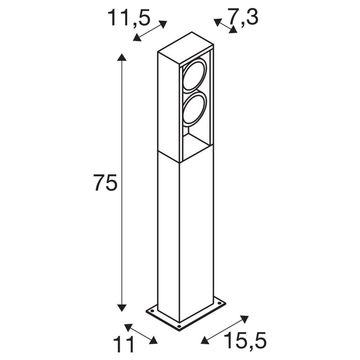 Staande tuinlamp Eskina SLV 4024163249010