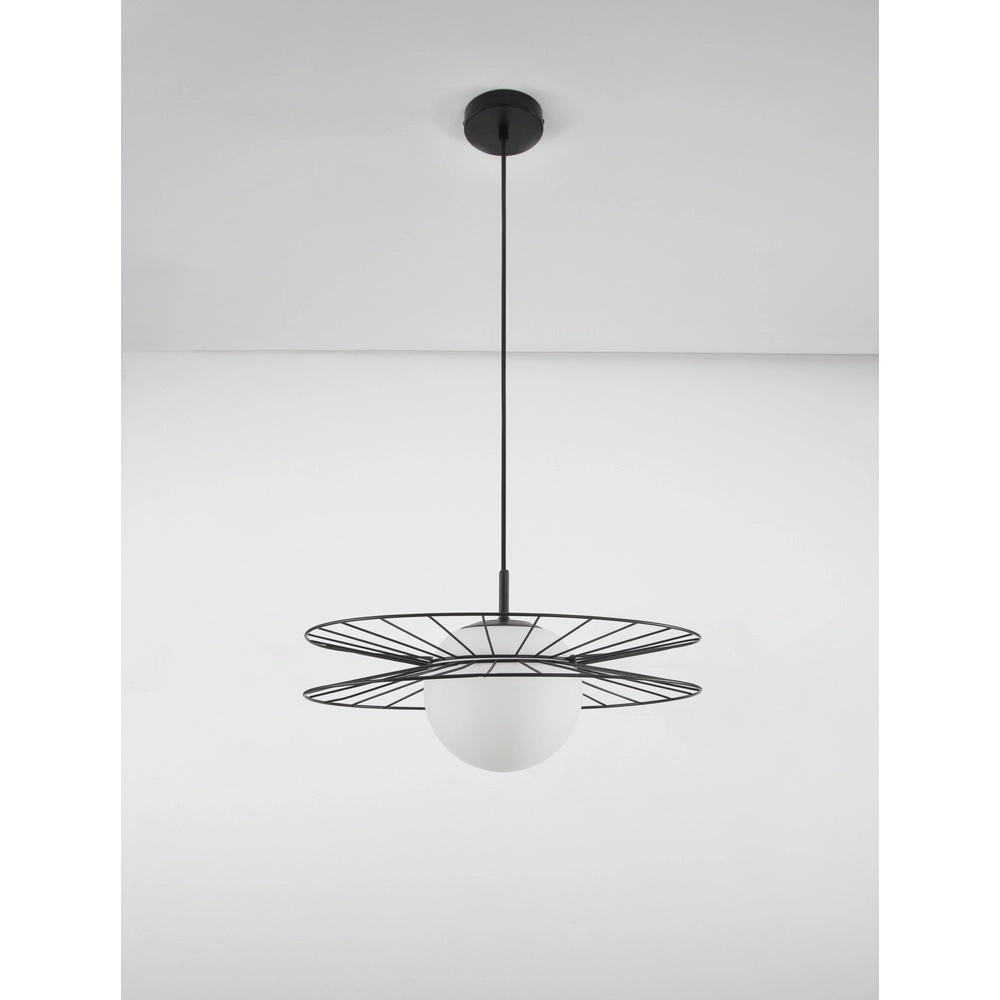 Zwarte hanglamp Ellery Ø 45cm Lyora 5212017435279
