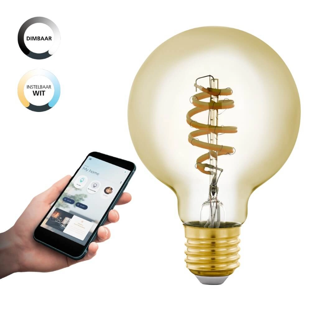 Led lampenbol Zigbee - E27 - 4.9 watt - 2200-6500K - G80 Eglo 9002759122430
