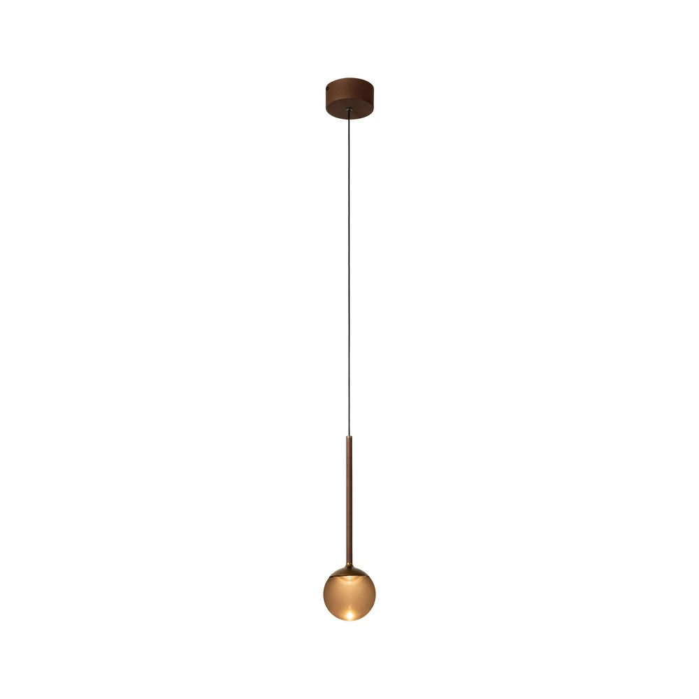 Hanglamp Calina enkel met amber bol