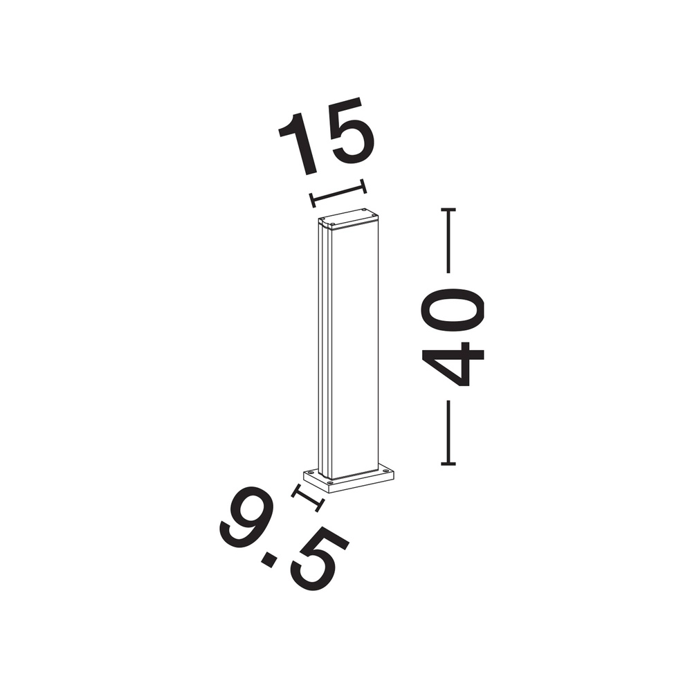 Strakke tuinlamp Sasso 40cm Lyora 5212017454003