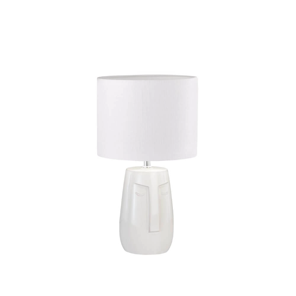 Tafellamp Face Ø 22cm wit