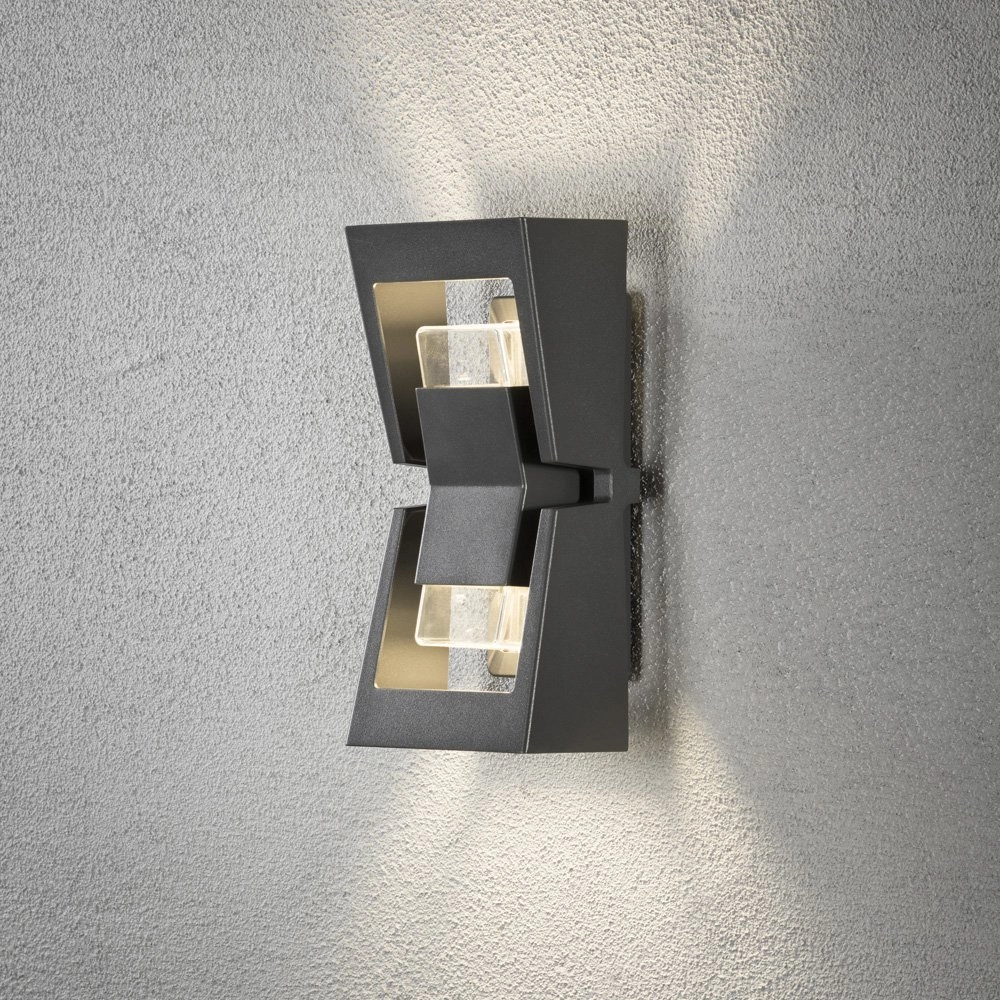 Led wandspot Potenza 2-lichts antraciet KonstSmide 7318307971378