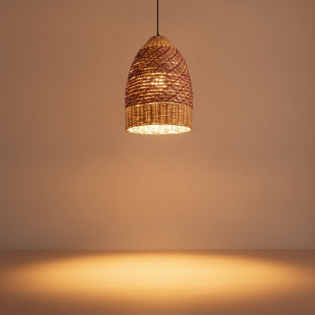 Hanglamp Mapi Ø 37cm rood met bruin