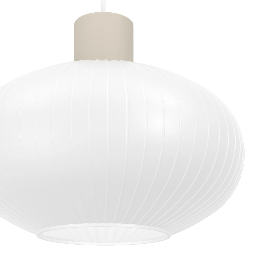 Design hanglamp Dasmina zand bruin met wit Ø 25cm Eglo 9008606406326