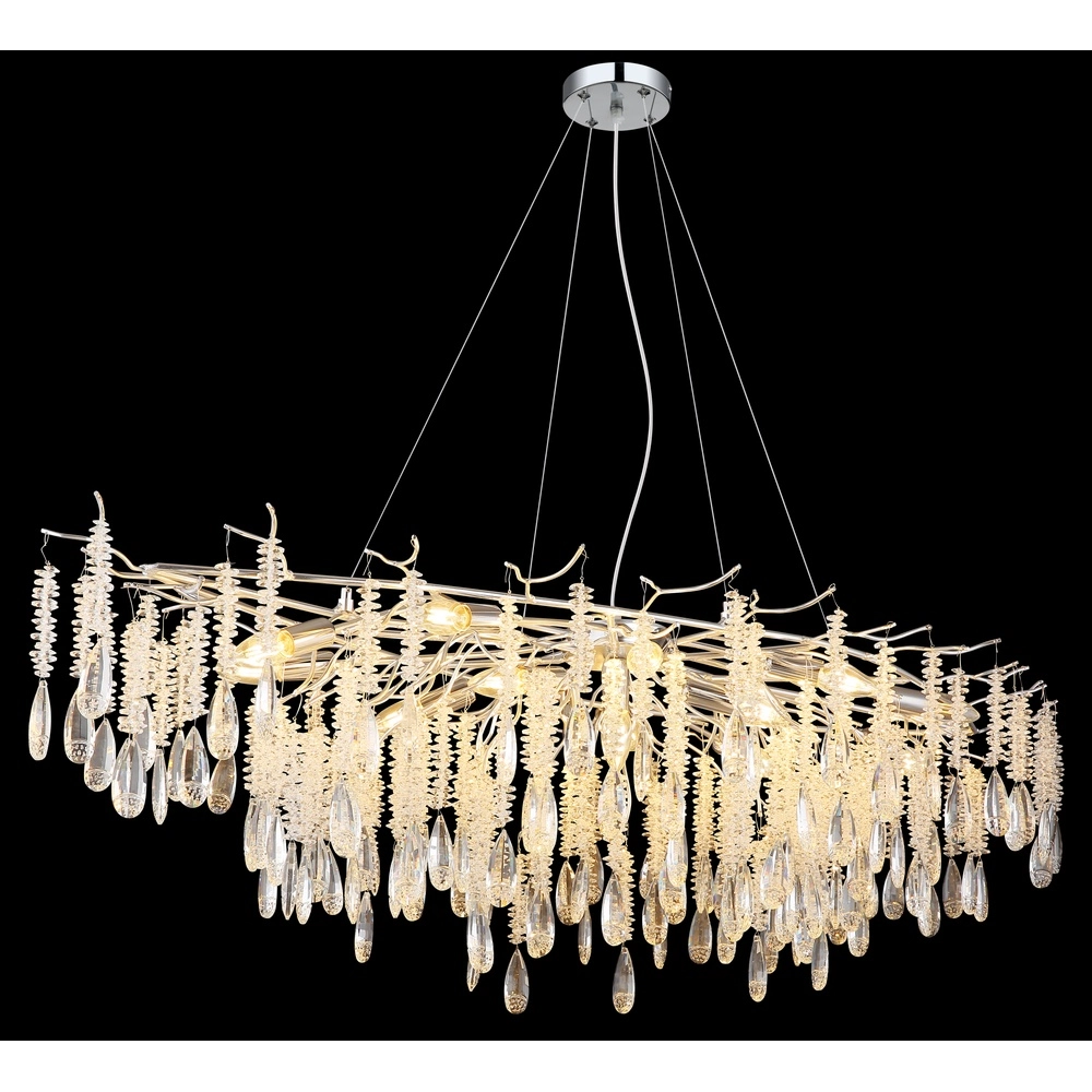 Hanglamp Kinga zilvergrijs 150cm Globo 9007371575992