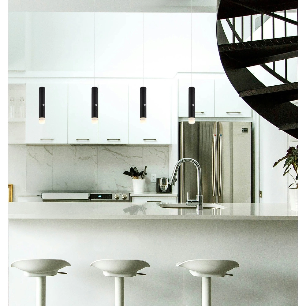 Strakke hanglamp Pelo zwart Globo 9007371575343