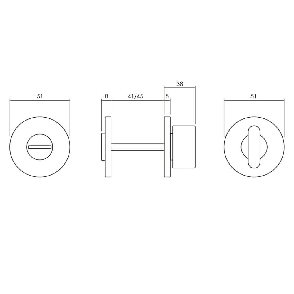 WC-sluiting rond Tira mat nikkel Olivari 8714186482100