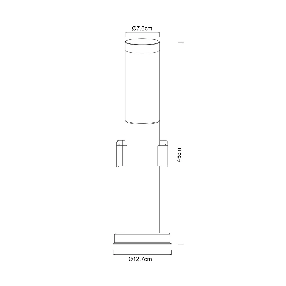 Tuinlamp Boston RVS met stopcontact Globo 9007371123926