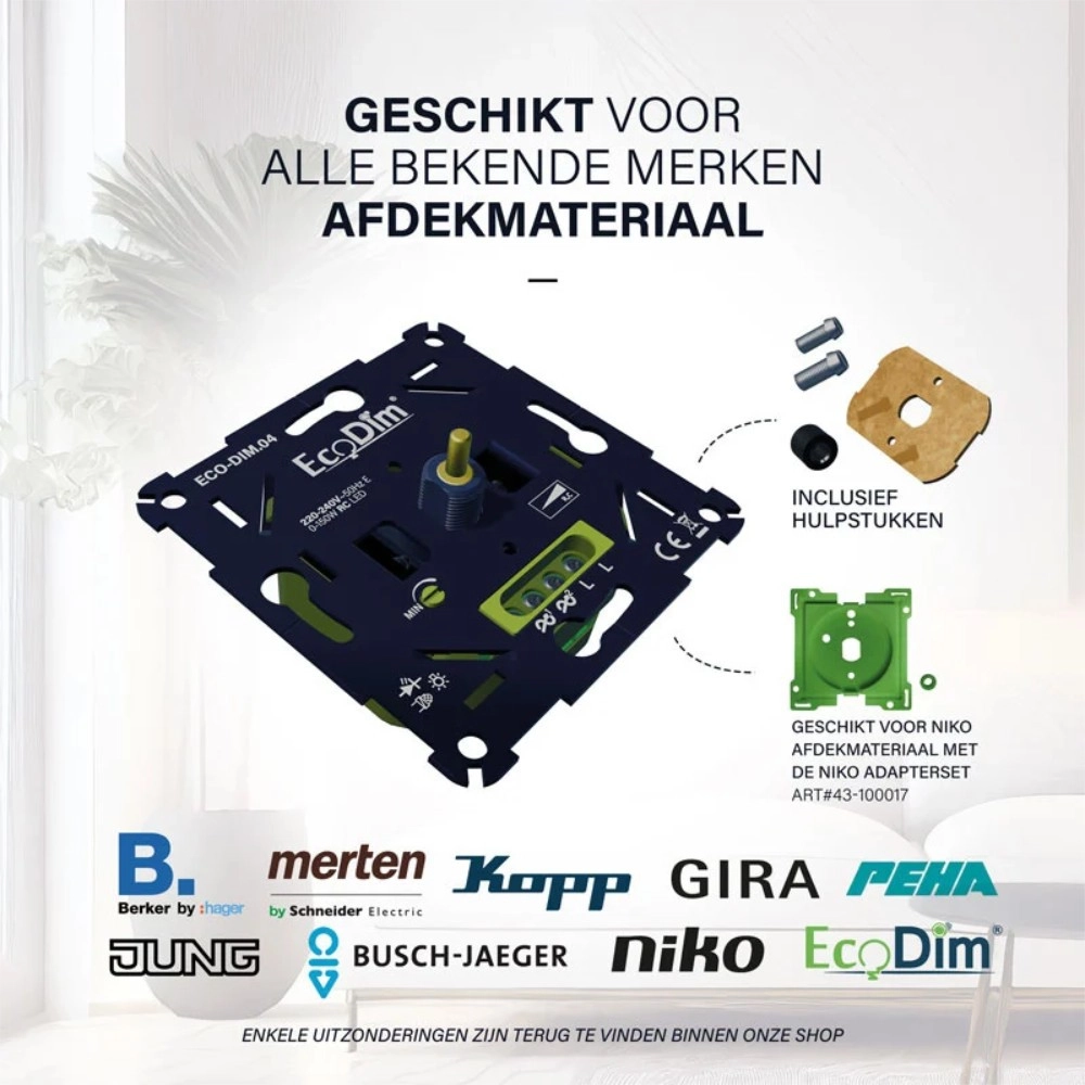Led dimmer 0 tot 150W ecodim phase cut Vtac 8719322370716