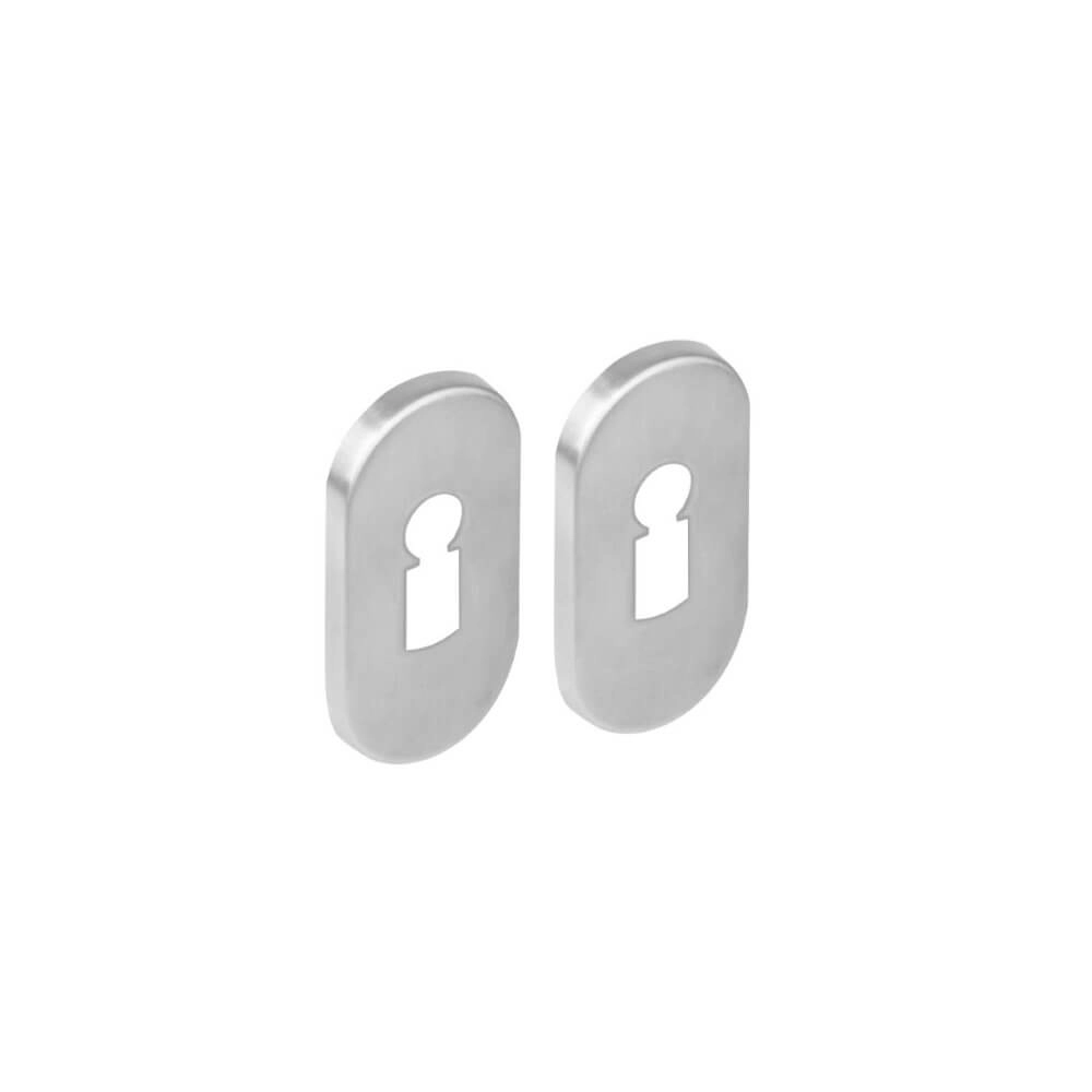 Set van 2 sleutelrozetten Tira ovaal RVS 4mm