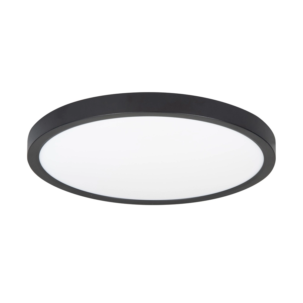 Zwarte plafondlamp Piatto Ø 30,5cm