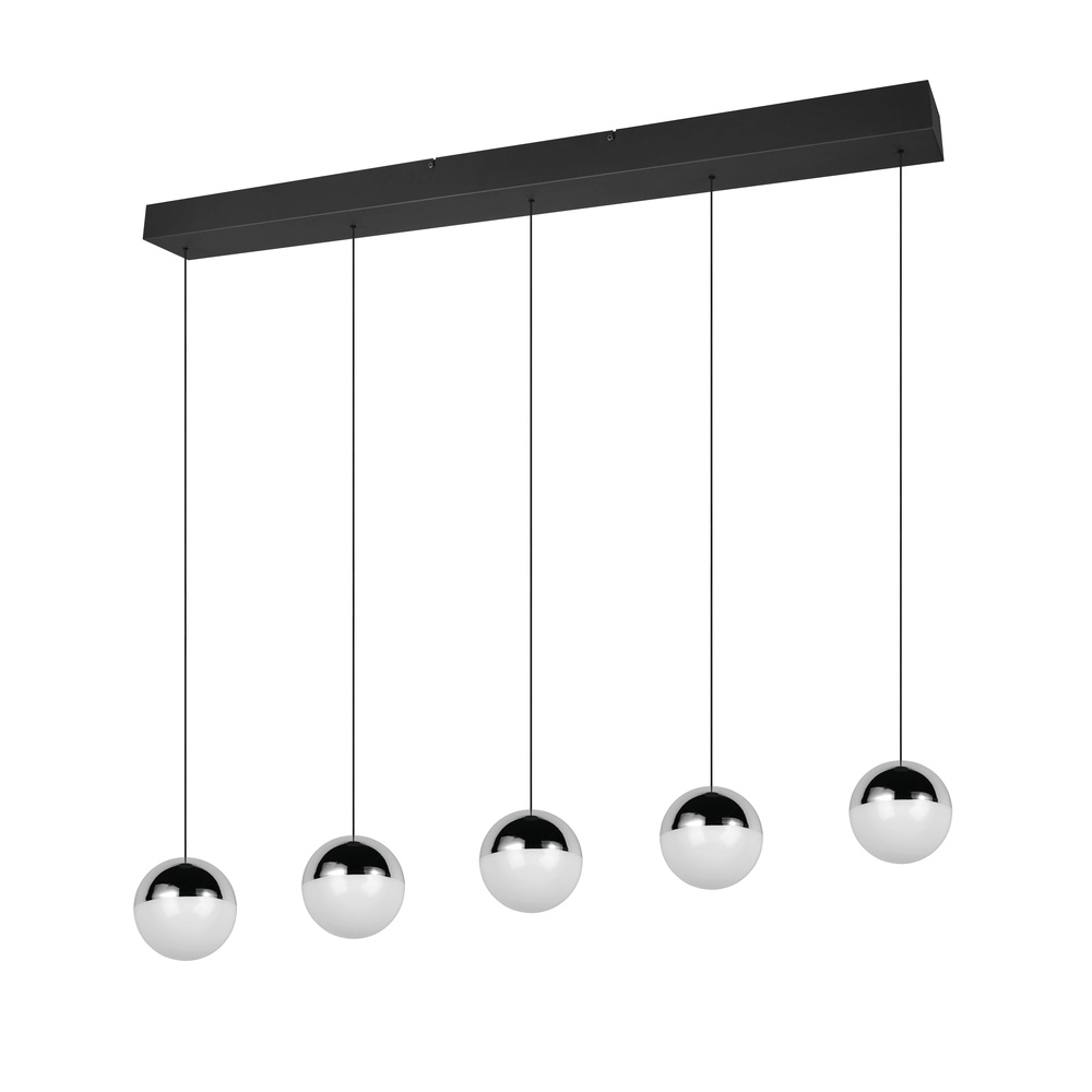 5-lichts hanglamp Senta chroom Trio 4017807685855