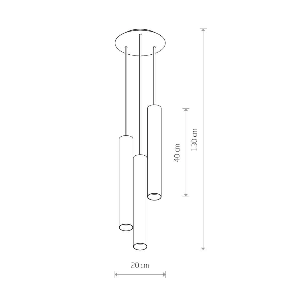 Vide hanglamp Eye 3-lichts Lyora 5903139891691