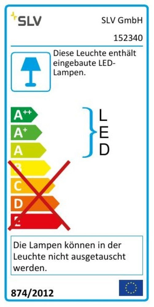 Led wandlamp Karpo zwart SLV 4024163166751