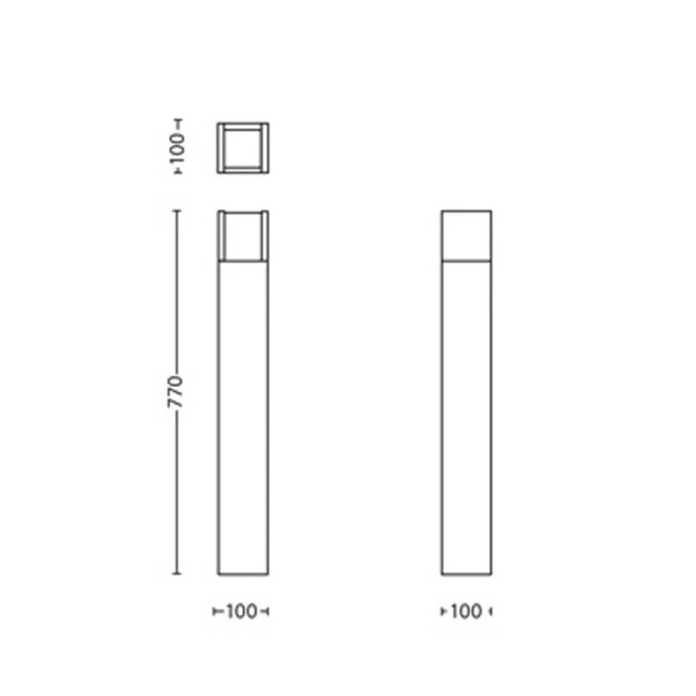 Lantaarn Arbour antraciet - 77cm Philips 8719514490260