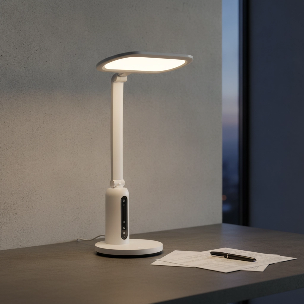 Witte bureaulamp Biolight anti-UV