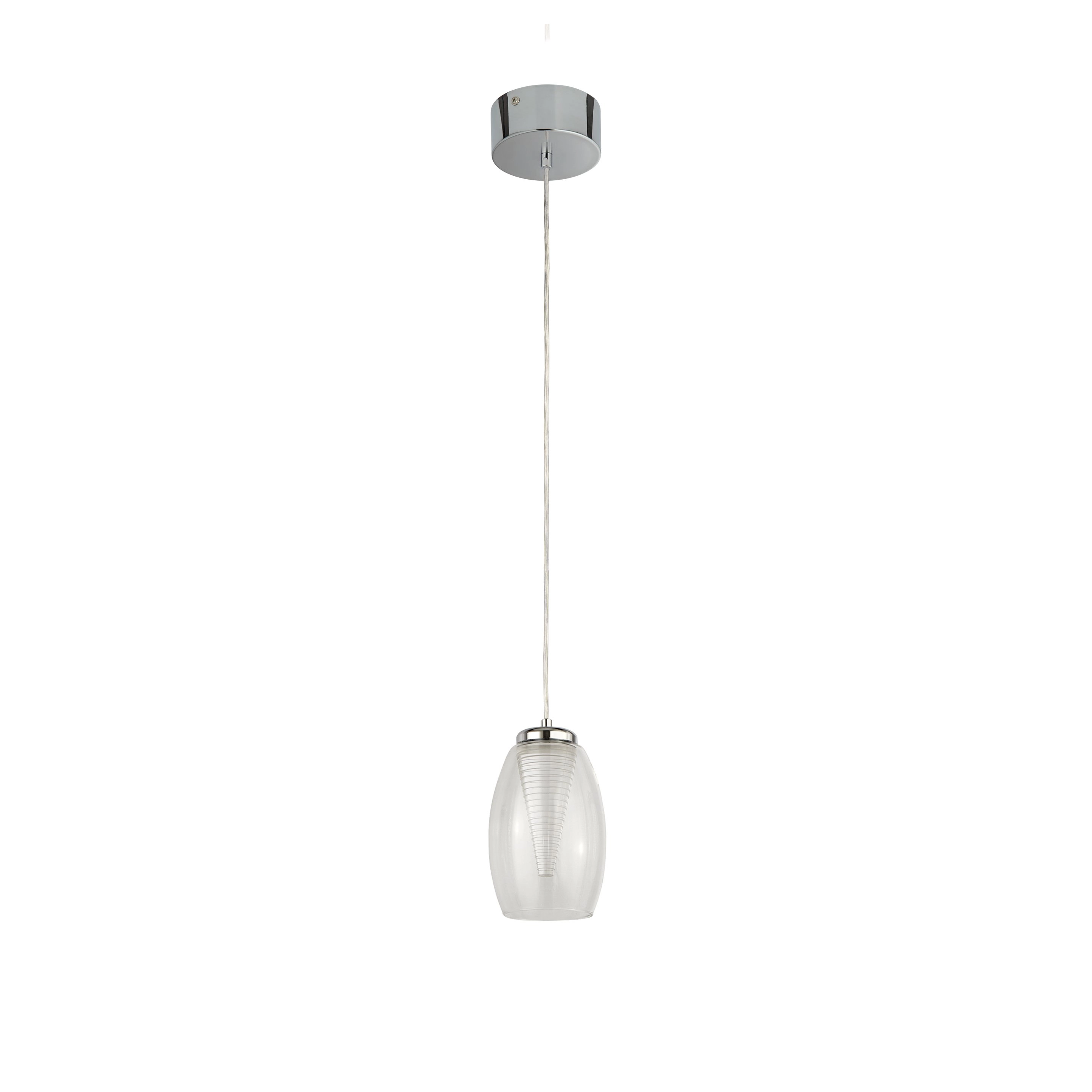 Hanglamp Cyclone chroom met helder glas Searchlight 5053423174495