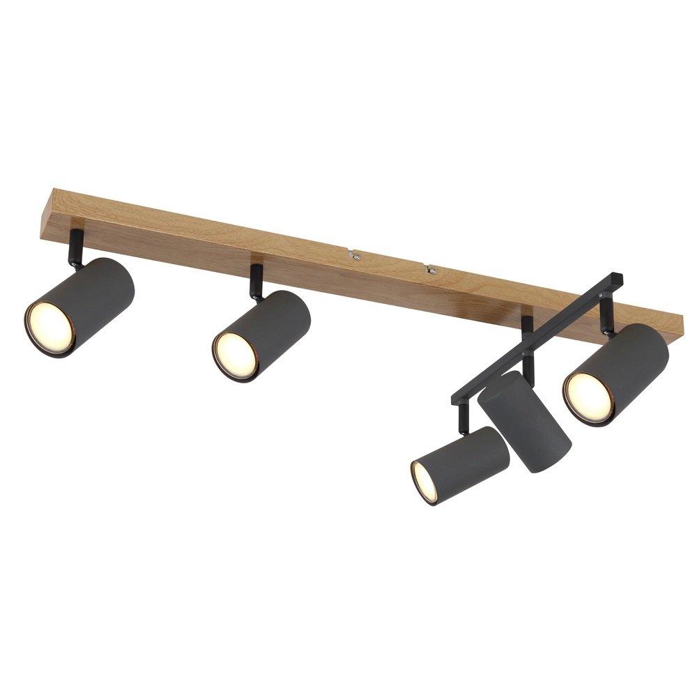 Plafondlamp 5-lichts Robby hout Globo 9007371442577