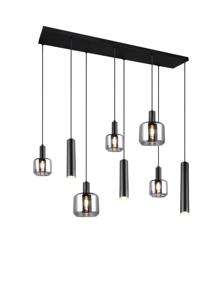 Eettafel hanglamp Mataro met pendels