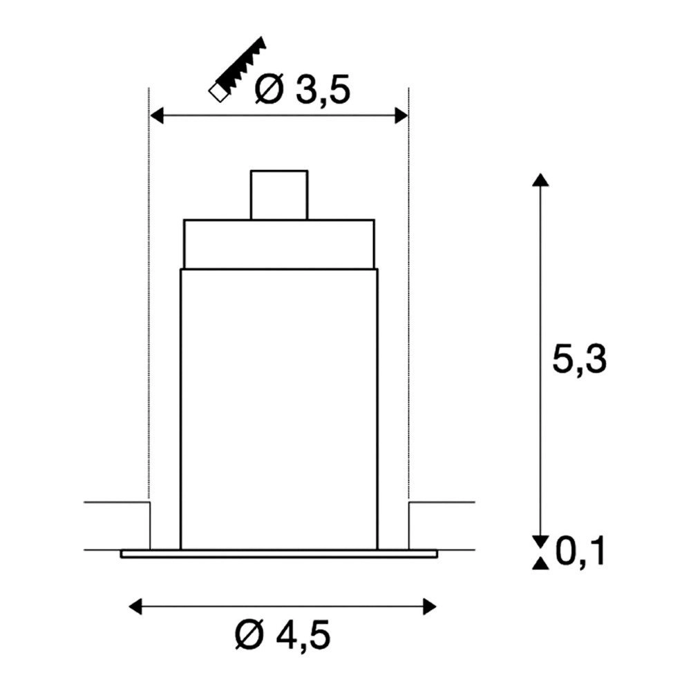 Led plafondspot Horn Mini SLV 4024163192095