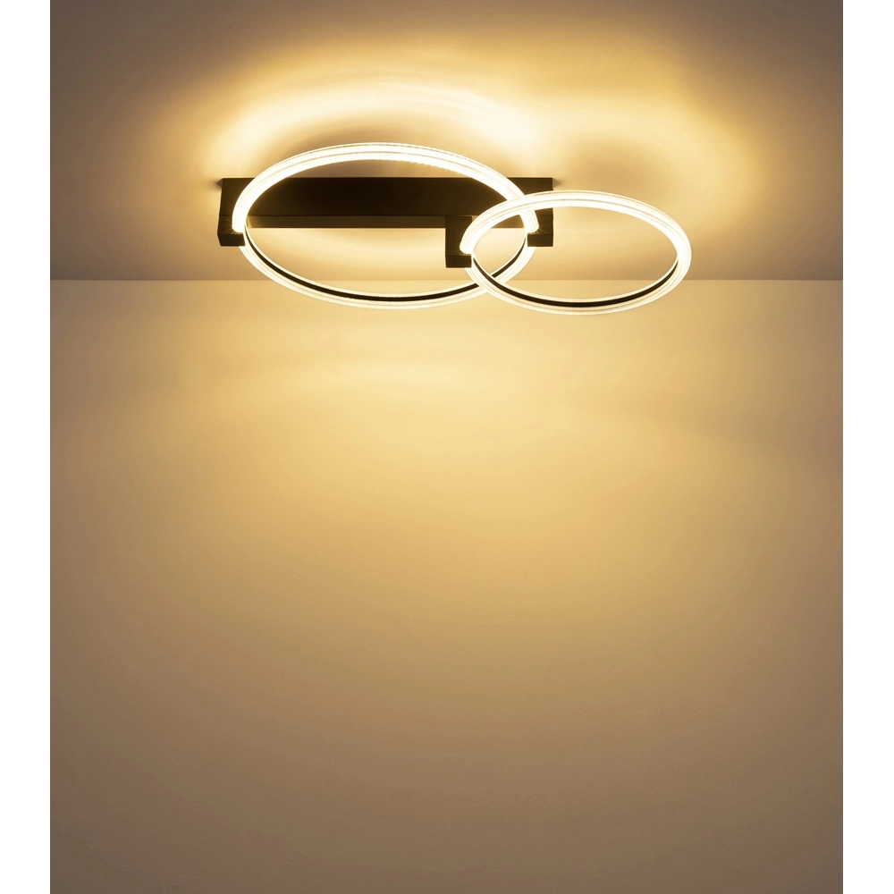 Zwarte plafondlamp Fletcher design Globo 9007371589289