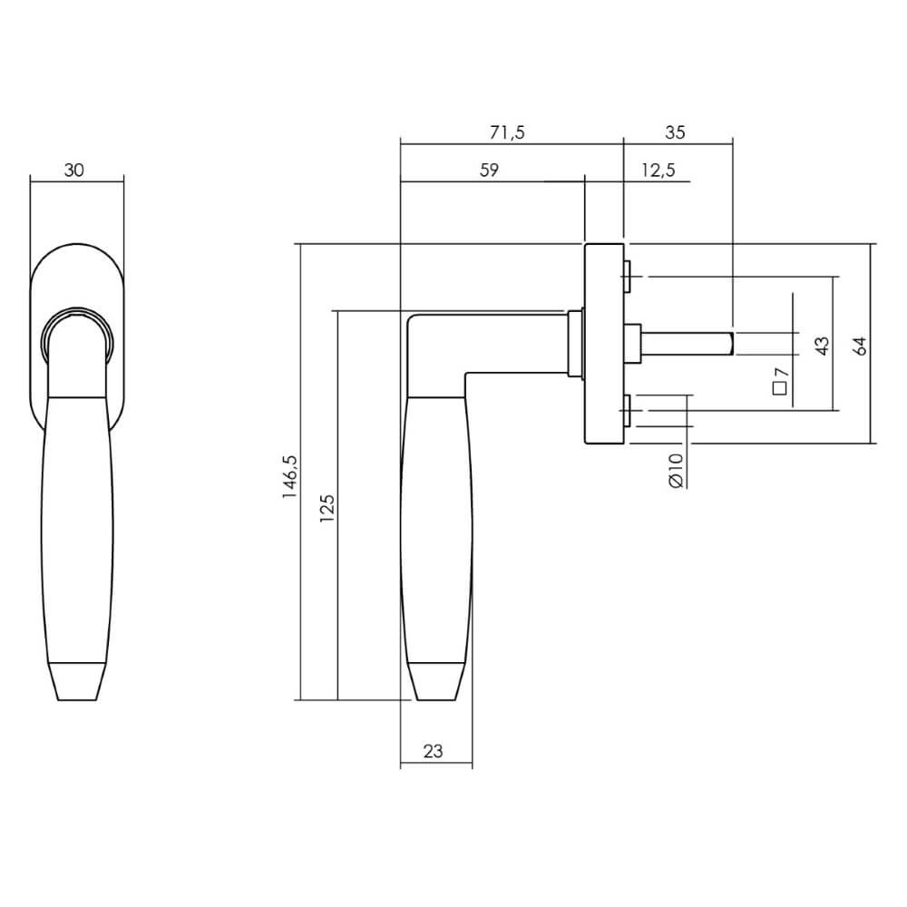 Raamkruk Combinatie RVS Intersteel 8714186562000