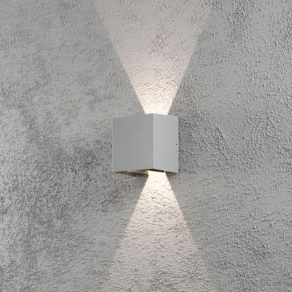 Led buitenlamp Cremona Up - Down 2x3w - 3000K 13,5cm mat zilver KonstSmide 7318307959314