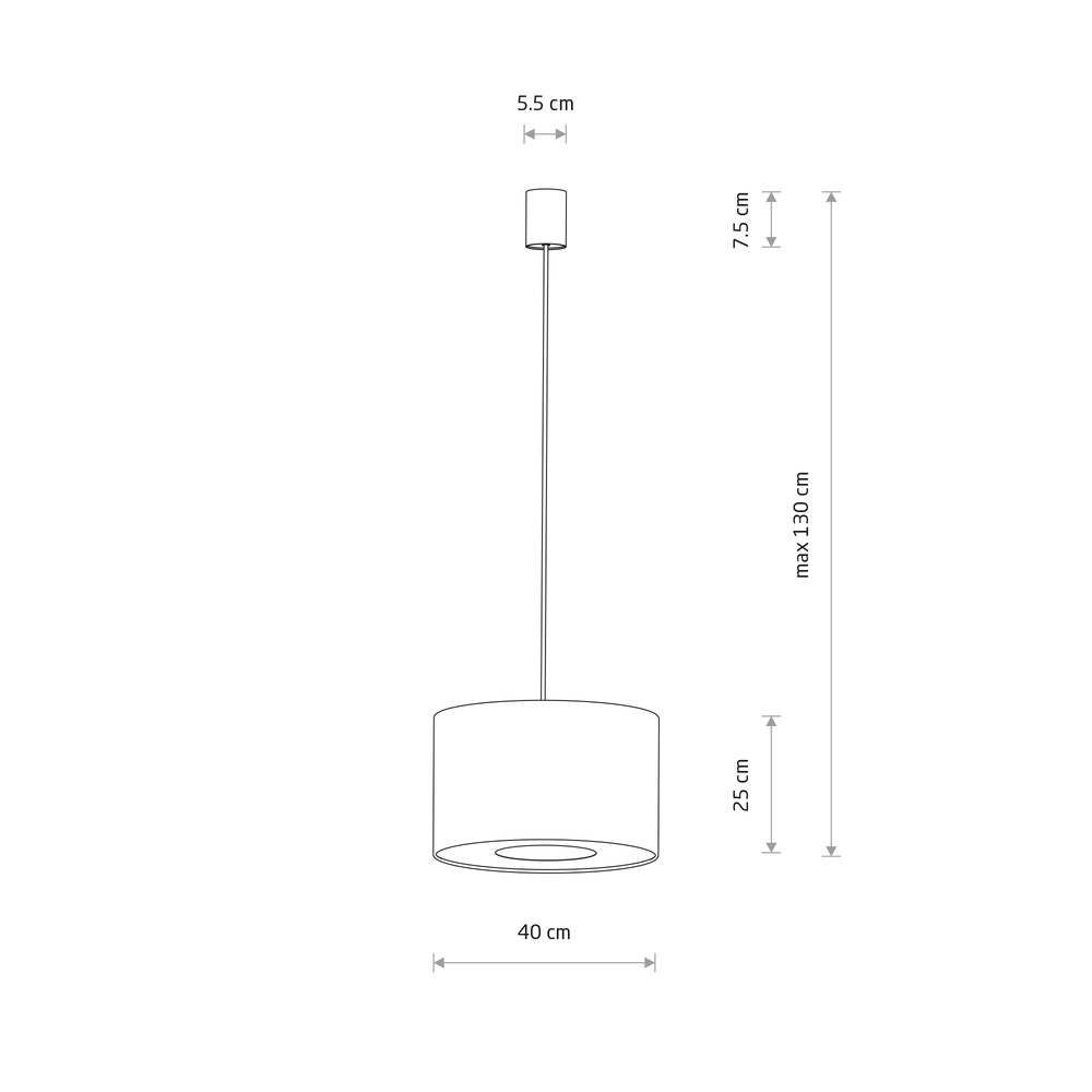 Hanglamp Cedro zand bruin Ø 40cm Lyora 5903139116640