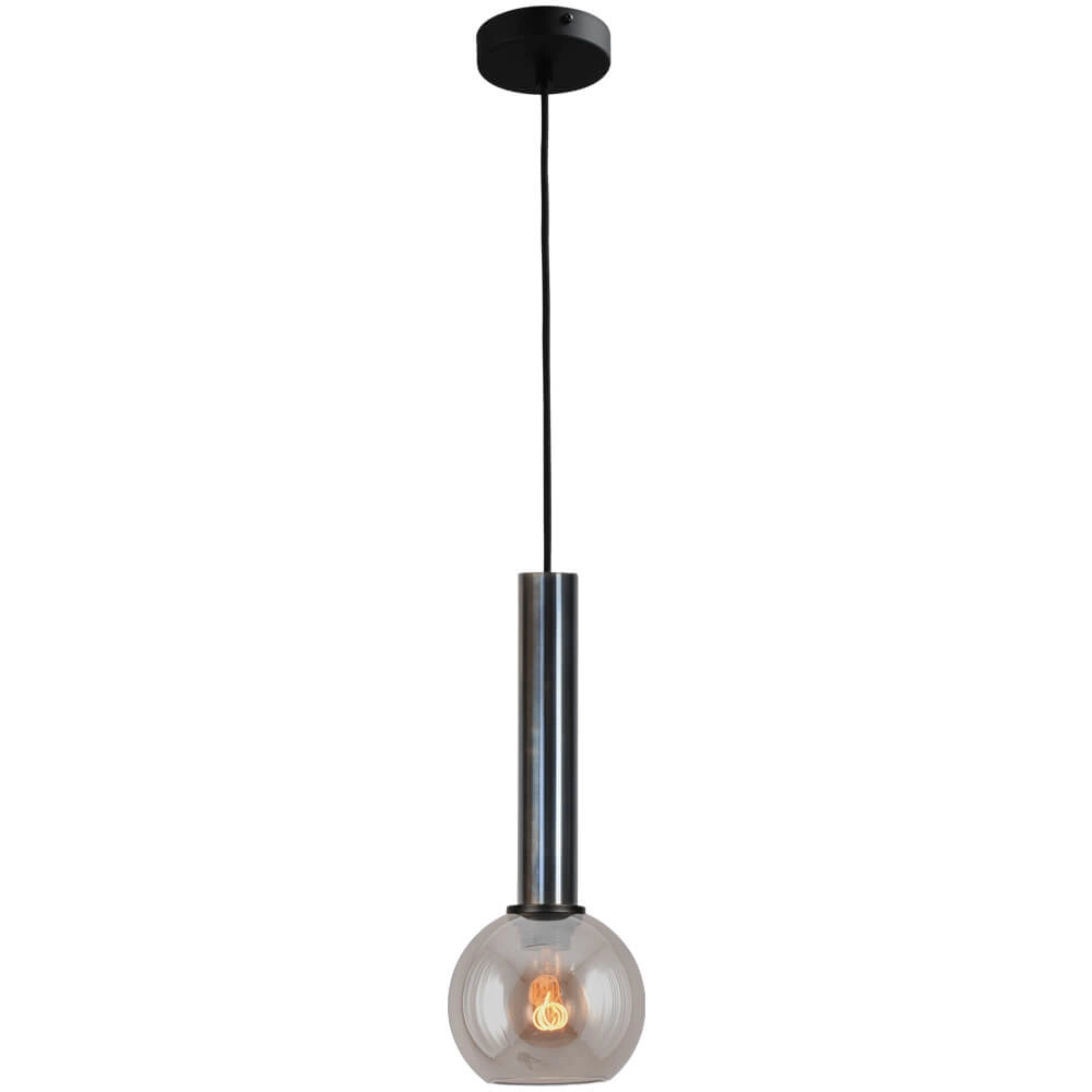 Hanglamp Ø 15cm Bella 2 Dappled oil met goud glas