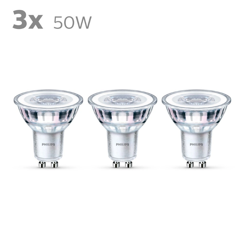 4,6W - GU10 - 2700K - 355 lumen set van 3 Philips 8718699776114