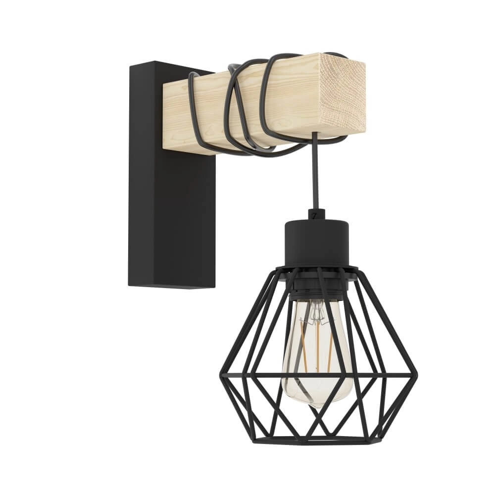 Houten wandlamp Townshend 5 Eglo 9002759440787
