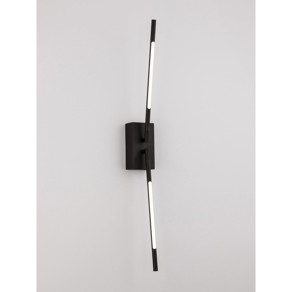 Wandlamp Raccio zwart dubbel Lyora 5212017420466