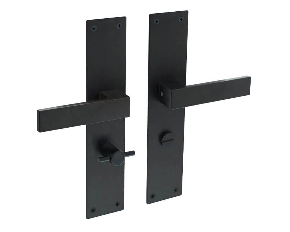 Moderne deurklink Amsterdam WC-sluiting 63/8 zwart