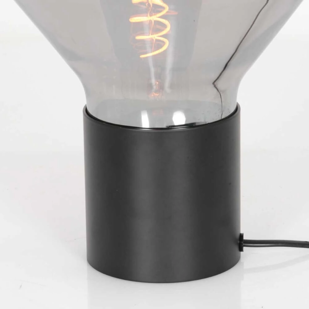 Tafellamp Ambiance zwart met smoke glas Steinhauer 8712746165074