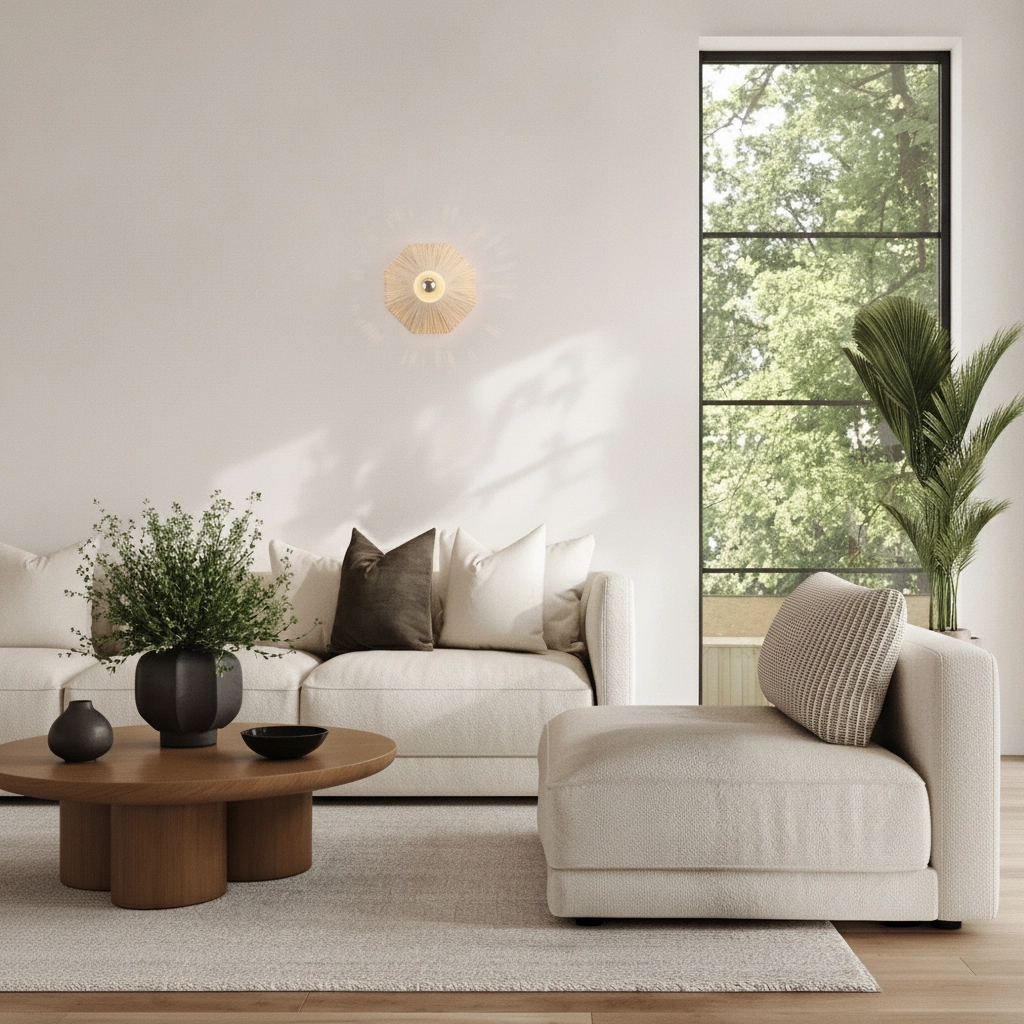 Japandi wandlamp Elvio Ø 30cm