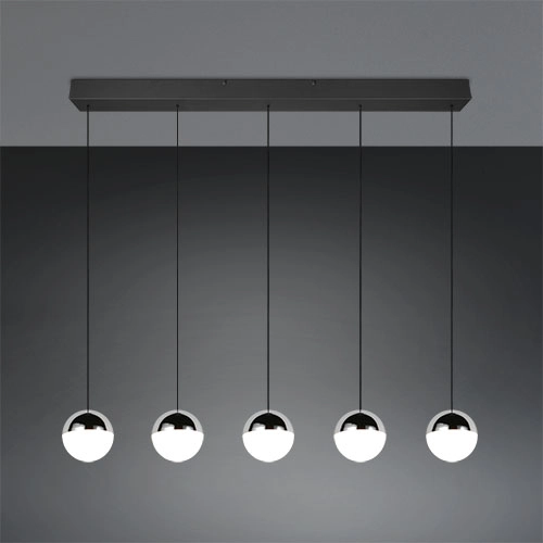 5-lichts hanglamp Senta chroom Trio 4017807685855