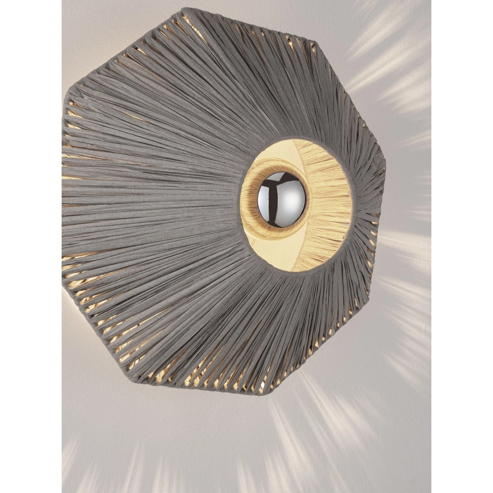 Wandlamp Elvio grijs Ø 30cm Lyora 5212017493866