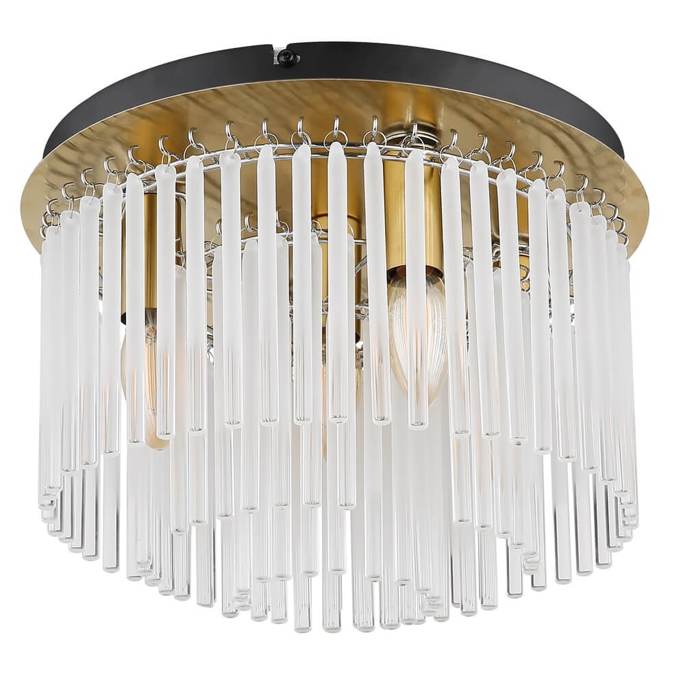 Gouden plafondlamp Gorley met glas Ø 32cm Globo 9007371455805