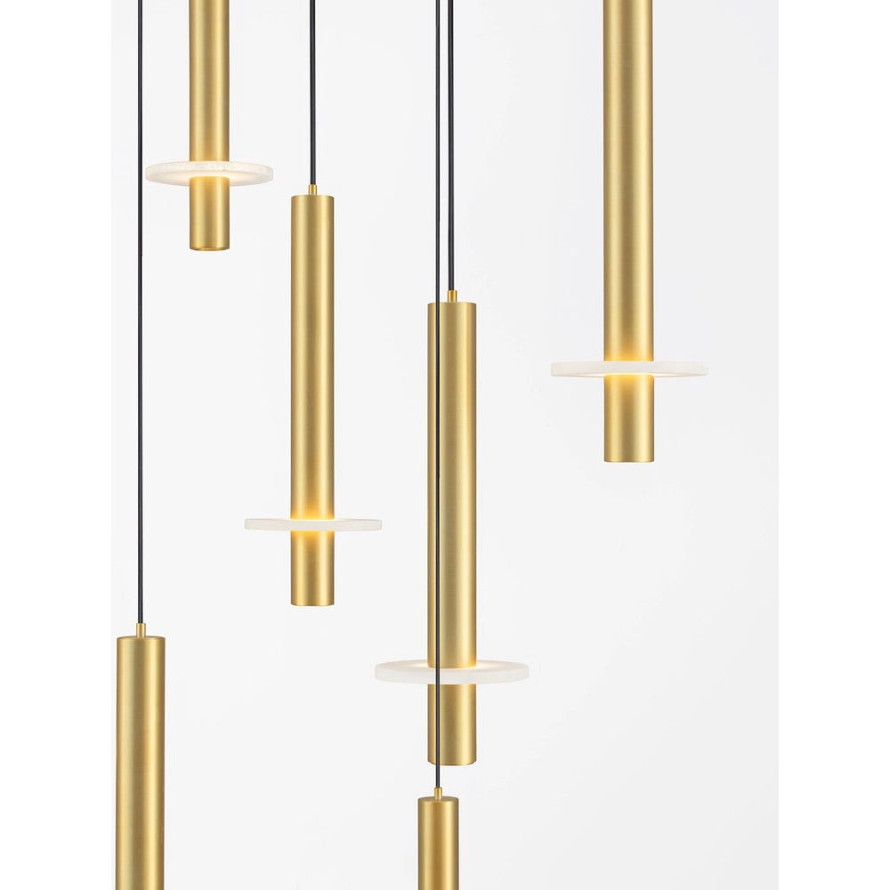 Design hanglamp Noemi goud met wit Ø 62cm Lyora 5212063503328