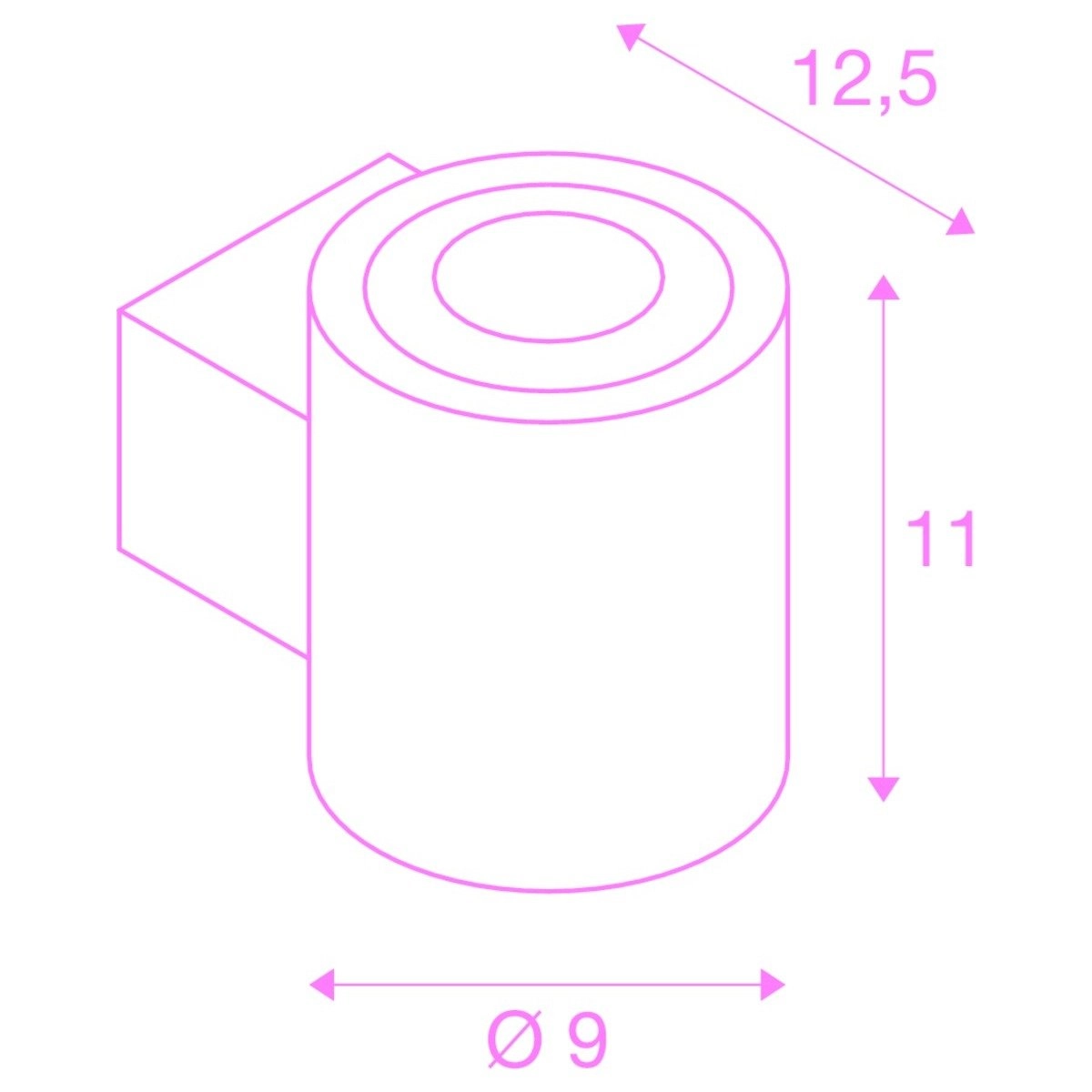 Up- & downlighter Oculus 12,5cm zwart SLV 4024163248204
