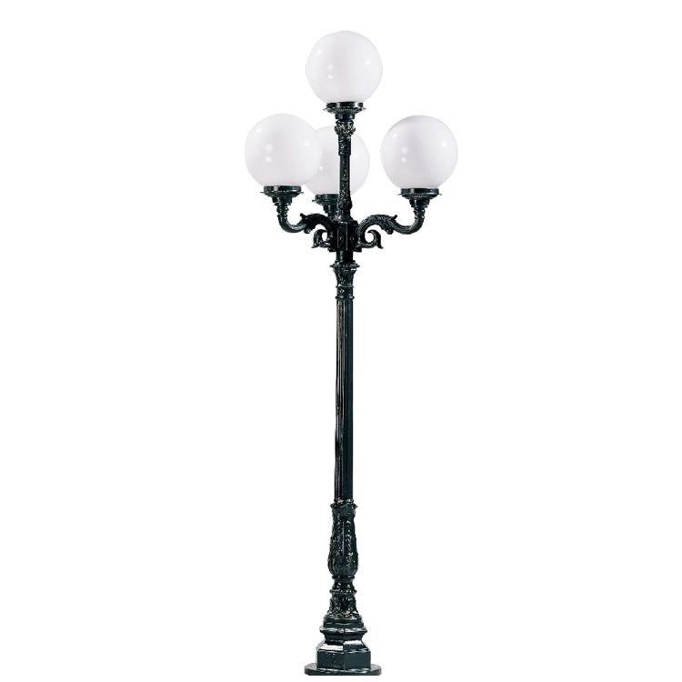 Staande bollamp Lyon 30 nostalgie - zwart