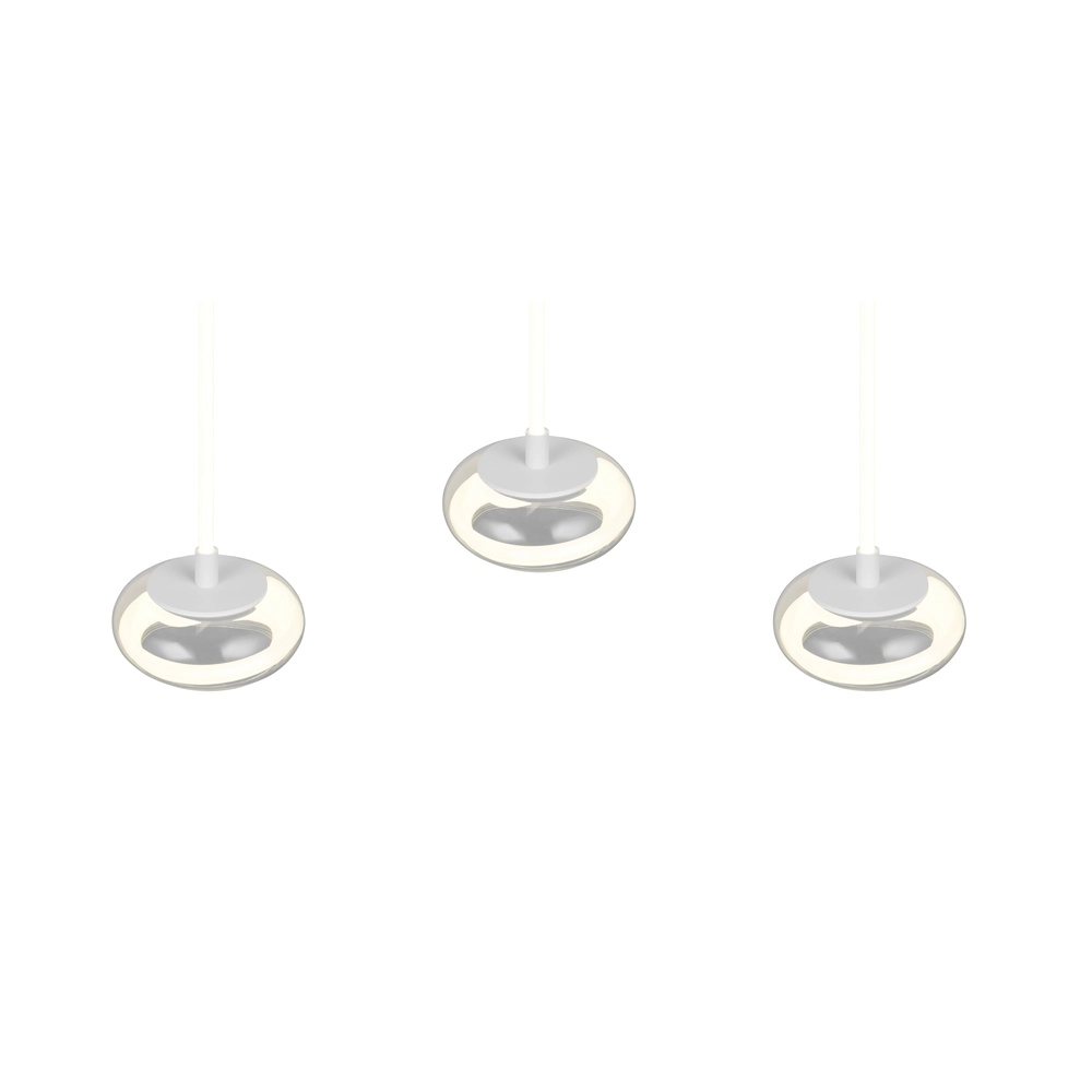 3-lichts design hanglamp Tarsia wit Trio 4017807683363