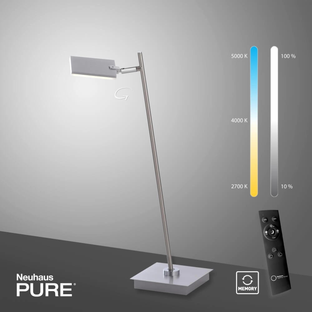 Design tafellamp Pure Mira aluminium Paul Neuhaus 4012248367537