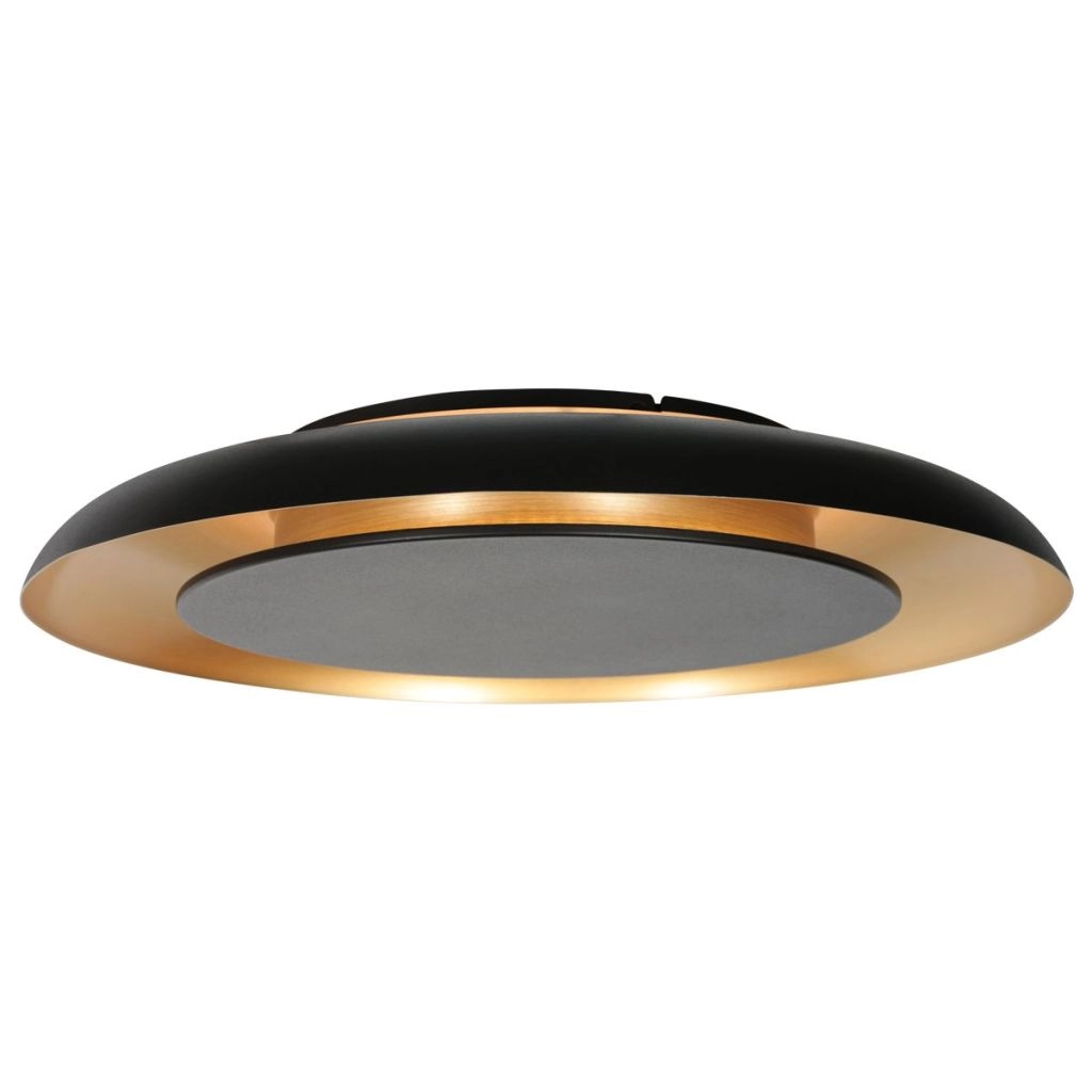 Moderne plafondlamp Golden Veil zwart met goud