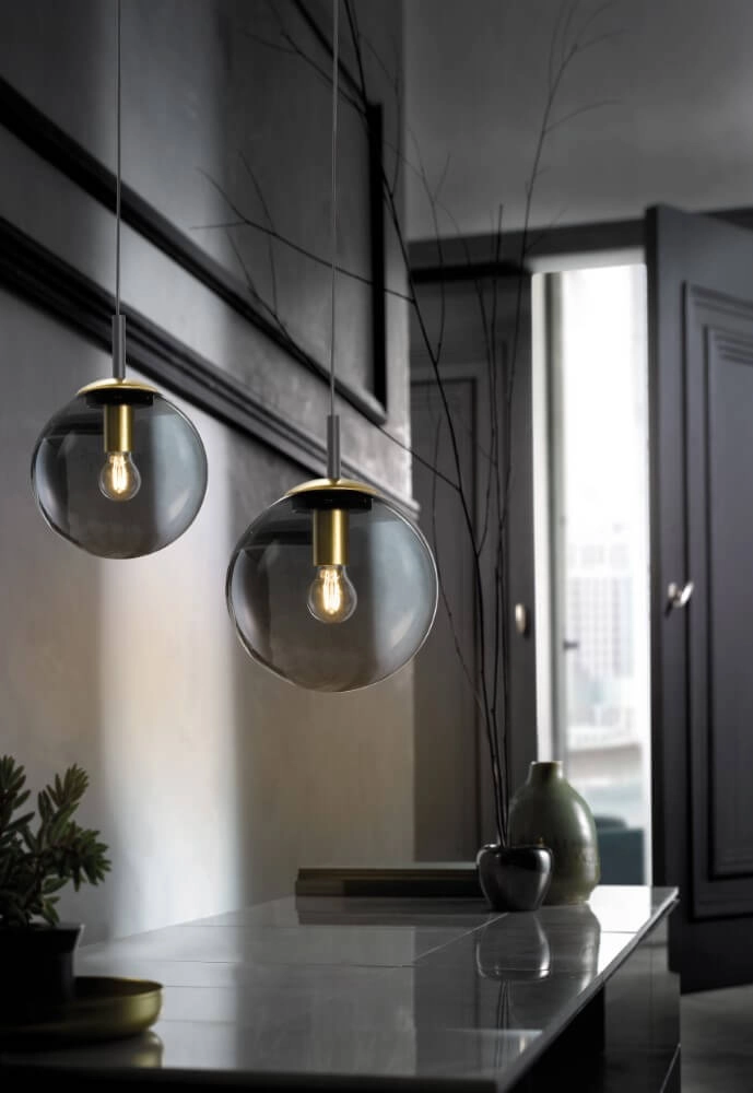 Hanglamp met glas Dini Ø 30cm Fischer & Honsel 4001133604321